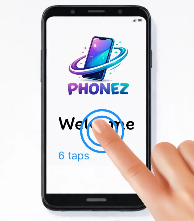 Tap 6 times on the Welcome title