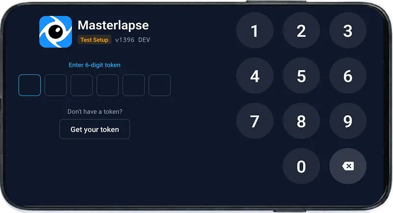 Enter the 6-digit token