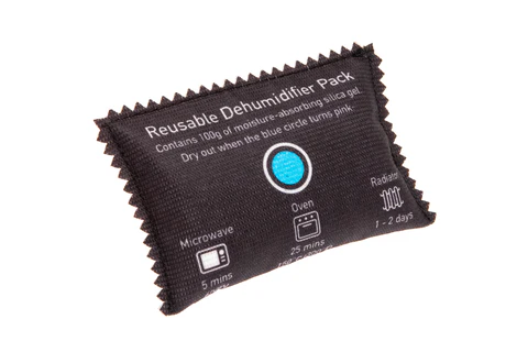 Pack absorbeur d'humidité en silice réutilisable — garde le boîtier de la caméra au sec